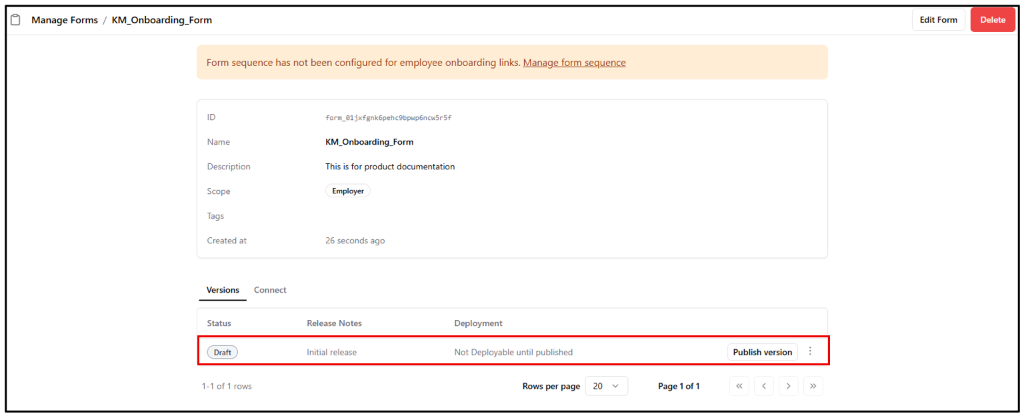 On the Manage Forms/form name page, click the form.