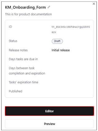 Click the Editor button.