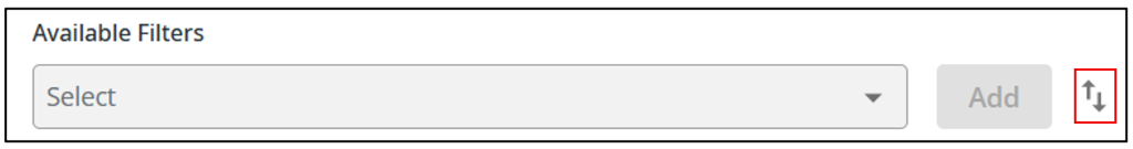 Configure filters_up and down arrow_custom order sort