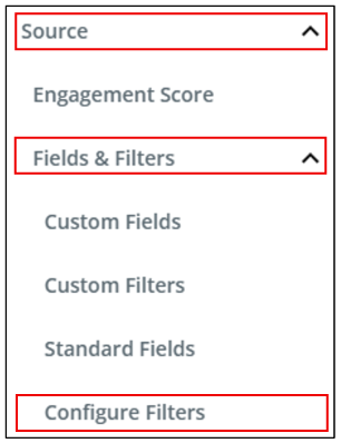 Navigate to Source > Fields & Filters > Configure Filters.