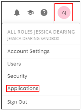 User Menu_applications
