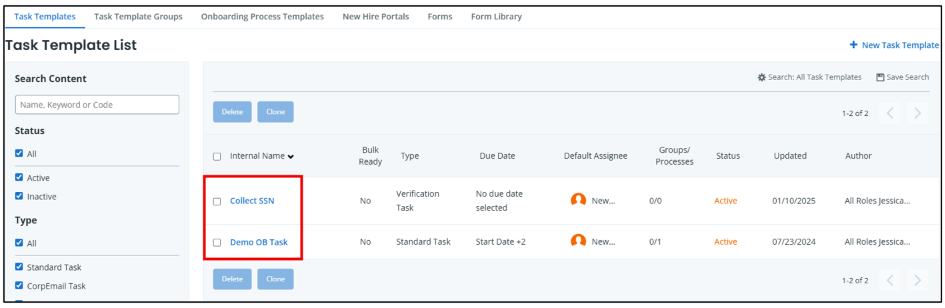 Select OB task template.png