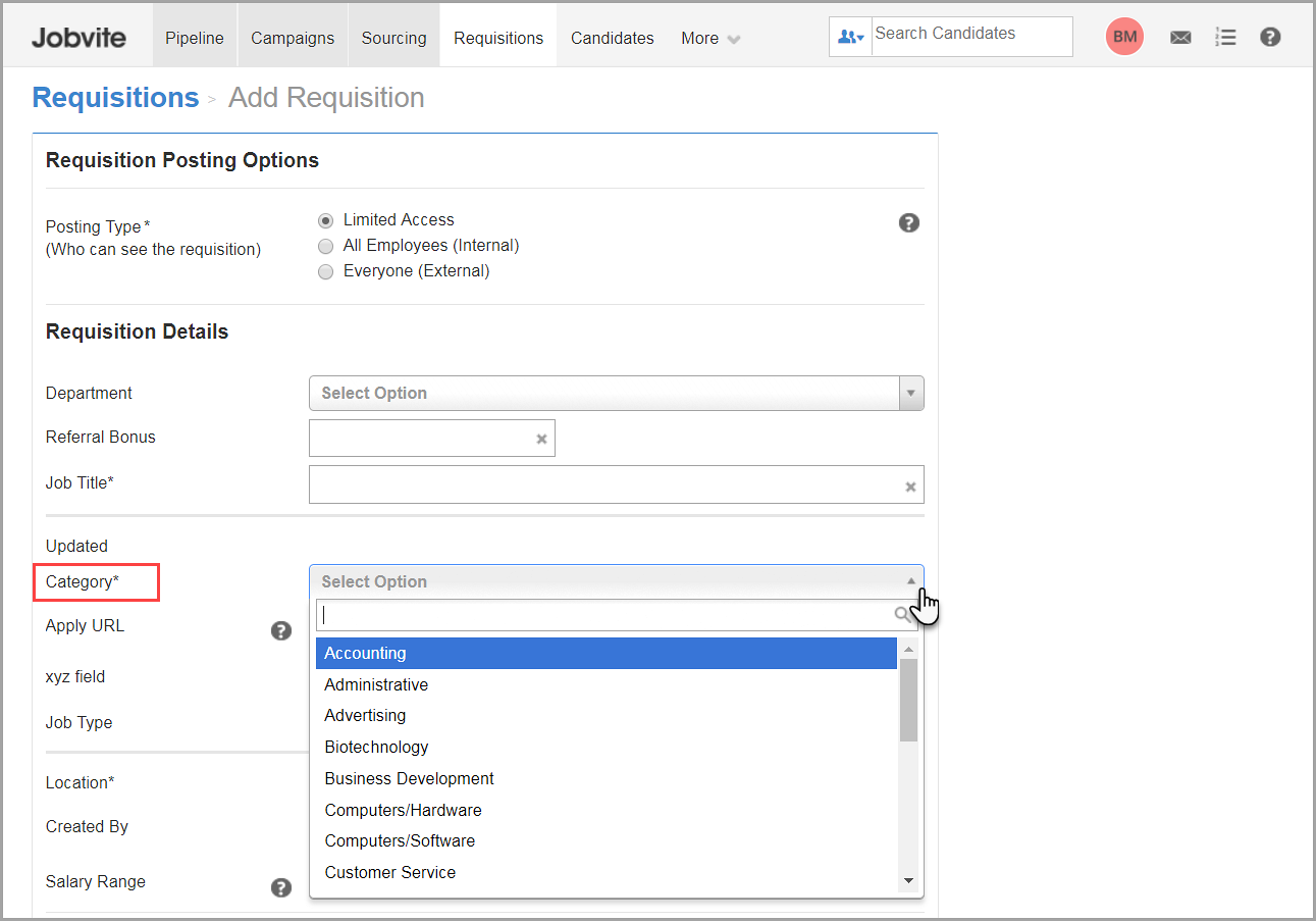 How Do I Add Requisition Categories to Jobvite? Jobvite