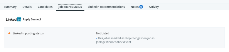 LinkedIn Apply Connect: LinkedIn Posting Status Error